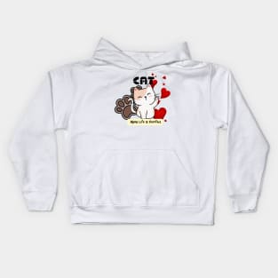 Cat Mama Life Is Purrfect Kids Hoodie